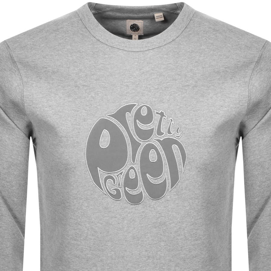 Alternative Image for ProductPretty Green Applique Crew Neck Sweatshirt Grey2